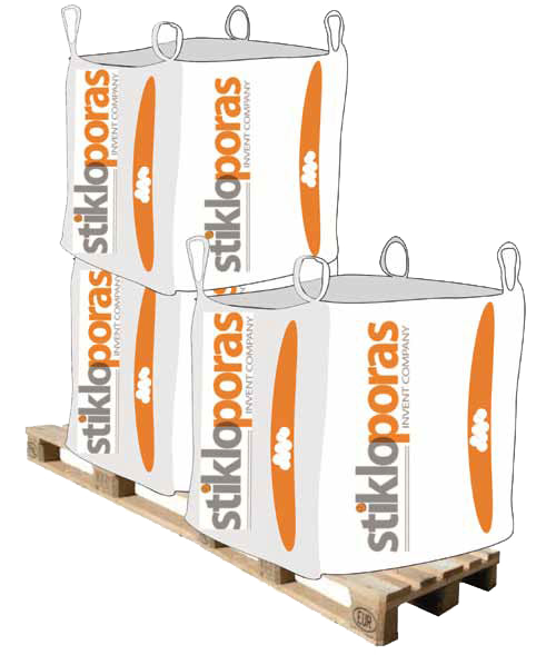 Упаковка гранулята Stikloporas